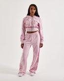 Smoke Rise Cropped Full-Zip Fleece Hoodie