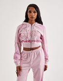 Smoke Rise Cropped Full-Zip Fleece Hoodie
