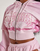 Smoke Rise Cropped Full-Zip Fleece Hoodie