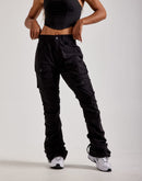 Smoke Rise High-Rise Stacked Nylon Cargo Pants