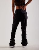 Smoke Rise High-Rise Stacked Nylon Cargo Pants