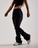 Smoke Rise High-Rise Stacked Nylon Cargo Pants