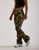 Smoke Rise High-Rise Stacked Nylon Cargo Pants