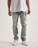 Smuggler's Moon Skull Flower Slim Denim Jeans