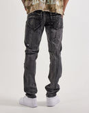 Smuggler's Moon Rhinestone Slim Distressed Denim Jeans