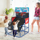 Kids Arcade Basketball Game Set With 4 Basketballs and Ball Pump