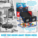 Kids Arcade Basketball Game Set With 4 Basketballs and Ball Pump