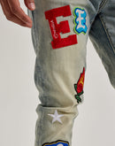 Embellish Nyc Animated Letters Denim Jeans