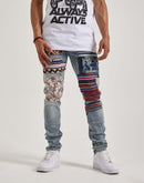Embellish Nyc Patchwork Denim Jeans