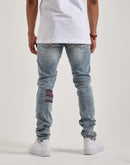 Embellish Nyc Patchwork Denim Jeans