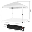 10'x10' Srtaight Leg, Pop & Easy Up Canopy with 4 Wheels