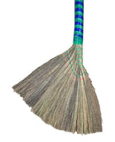 TABAKH Vietnam Hand Made Straw Soft Broom with Colored Handle 12" Head Width, 40" Overall Length -1pc