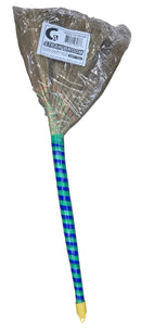 TABAKH Vietnam Hand Made Straw Soft Broom with Colored Handle 12" Head Width, 40" Overall Length -1pc