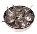 TABAKH Masala Dabba Spice Container Box with Spoon Stainless Steel