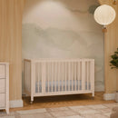 Convertible 9-in-1 Crib with Bassinet & Toddler Bed Kit - Washed Natural