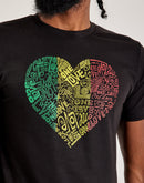 LA Pop Art Word Art One Love Heart Tee