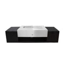 The Outdoor Plus - 60" Harbor Off Set Metal Powder Coat Rectangle Fire Pit Table OPT-HBROS60