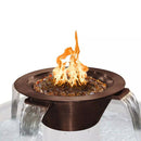 The Outdoor Plus - Cazo Round Hammered Copper Fire & Water Bowl with 4-Way Spill OPT-4W