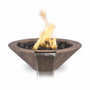 The Outdoor Plus - Cazo Round Wood Grain Concrete Fire & Water Bowl OPT-RWGFW