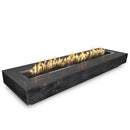 The Outdoor Plus - Coronado Rectangular Wood Grain Concrete Fire Pit Table OPT-COR