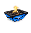 The Outdoor Plus - Gladiator LED Metal Powder Coat Finish Square Fire Pit Bowl OPT-GLDPCLED