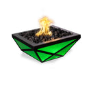 The Outdoor Plus - Gladiator LED Metal Powder Coat Finish Square Fire Pit Bowl OPT-GLDPCLED