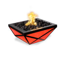 The Outdoor Plus - Gladiator LED Metal Powder Coat Finish Square Fire Pit Bowl OPT-GLDPCLED