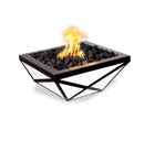 The Outdoor Plus - Gladiator LED Metal Powder Coat Finish Square Fire Pit Bowl OPT-GLDPCLED