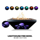 The Outdoor Plus - Light House (Miami) LED Aluminum Powder Coated Fire Bowl OPT-LHFOMIAPC