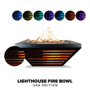 The Outdoor Plus - Light House (USA) LED Fire Bowl Aluminum Powder Coat Fire Bowl OPT-LHFOUSAFPC
