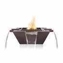 The Outdoor Plus - Maya 4-Way Square Hammered Copper Fire & Water Bowl OPT-30FW4W
