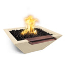 The Outdoor Plus - Maya Square Concrete Fire & Wide Spill Water Bowl OPT-FWWS
