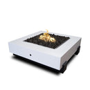 The Outdoor Plus - Seal Rock Powder Coat Metal Square Fire Pit Table OPT-SEALPC