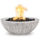 The Outdoor Plus - Sedona 27" Round Wood Grain Concrete Fire Pit Bowl OPT-RWGFO