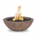 The Outdoor Plus - Sedona 27" Round Wood Grain Concrete Fire Pit Bowl OPT-RWGFO