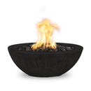 The Outdoor Plus - Sedona 27" Round Wood Grain Concrete Fire Pit Bowl OPT-RWGFO