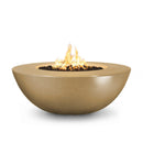 The Outdoor Plus - Sedona Round Concrete Fire Pit Table  - Wide Ledge