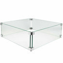 The Outdoor Plus - Square Glass Wind Guard 24" x 24" Tempered Glass Compatible with Select 36" Units OPT-WG-2424