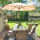 Lyon 2023| 9 Feet Patio Umbrella With Push Button Tilt and Crank