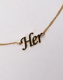 King Me "Her" Namplate Necklace