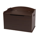 Austin Wooden Toy Box/Bench With Safety Hinged Lid - Espresso