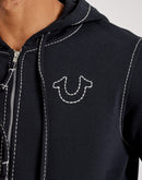 True Religion Big T Full-Zip Fleece Hoodie