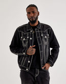 True Religion Jimmy Marled Rope Stitch Denim Jacket