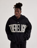 True Religion Knit Panel Cinched Fleece Hoodie