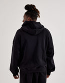 True Religion Knit Panel Cinched Fleece Hoodie