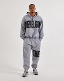 True Religion Knit Panel Cinched Fleece Hoodie