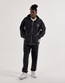 True Religion Mesh Inset Full-Zip Fleece Hoodie