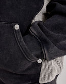True Religion Mesh Inset Full-Zip Fleece Hoodie