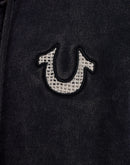 True Religion Mesh Inset Full-Zip Fleece Hoodie