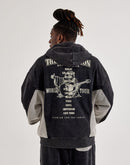 True Religion Mesh Inset Full-Zip Fleece Hoodie